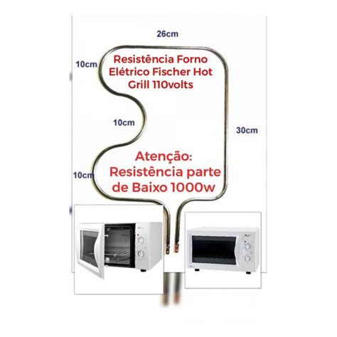 Resistencia Forno Elétrico Fischer 1000w Parte Inferior Shopee Brasil