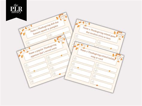 Thanksgiving Family Feud - The PLR Library