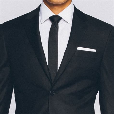 Indochino Essential Black Suit | Chubstr