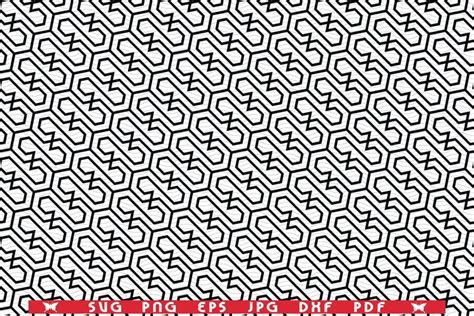 SVG Black White Polygonal Seamless Pattern, (2372792)