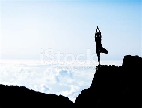 Woman Doing Yoga Sunset Silhouette Stock Photo | Royalty-Free | FreeImages