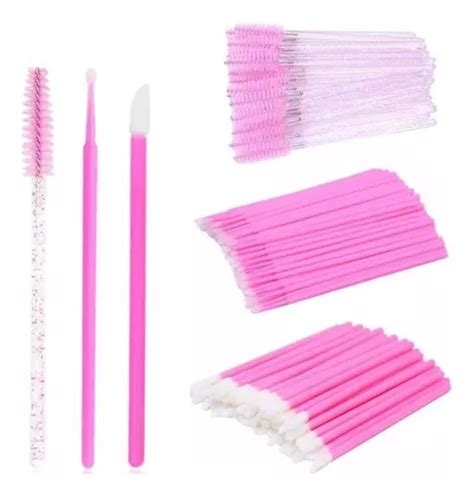 100 Microbrush 50 Cepillos 50 Lip Brush Pestañas Y Cejas