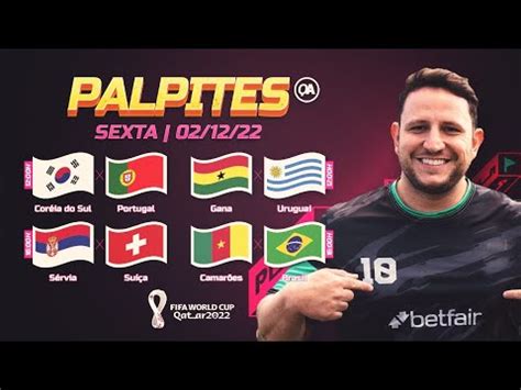 Palpites Copa do Mundo 02 12 2022 BRASIL X CAMARÕES ODD 8 BILHETE