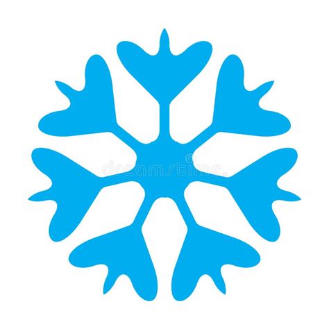 Icono Azul Del Vector Del Copo De Nieve Aislado Ilustración del Vector