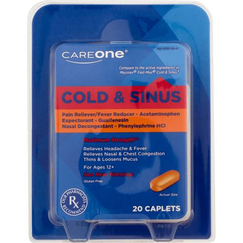 Careone Cold Sinus Maximum Strength Caplets Ct Delivery Or