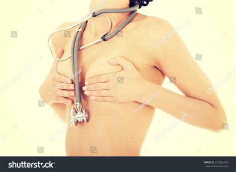 Slim Nude Woman Wearing Stethoscope Stock Photo 277063478 Shutterstock