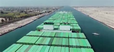 Worlds Largest Container Ship Successfully Passes Through The Suez