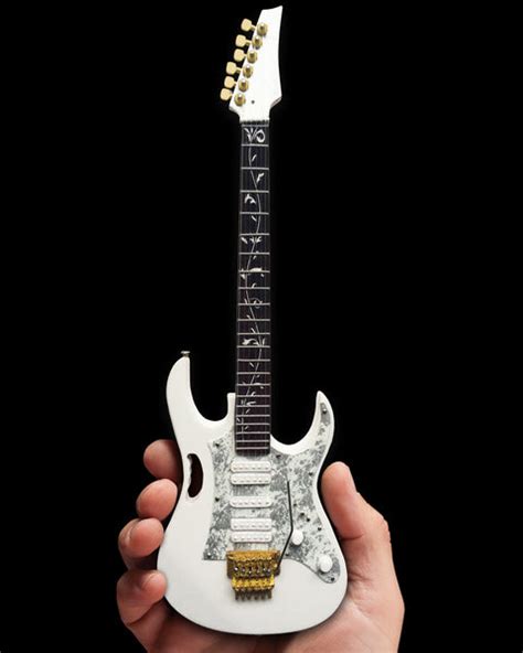 Steve Vai Signature White JEM Miniature Guitar Replica Collectible ...