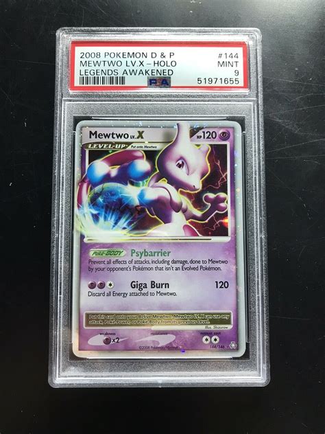 Pokemon Mewtwo LV X Legends Awakened Holo Rare Values MAVIN