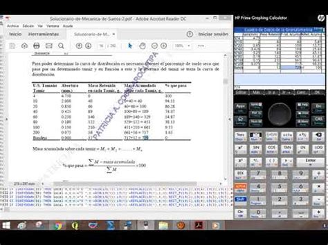 HP PRIME Granulometría Mecánica de suelos YouTube