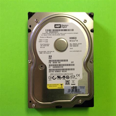 Pc Western Digital Wd800jd 60lsa5 381648 002 80gb Hard Drives 35 Sata