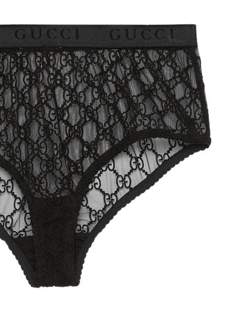 Gucci GG Tulle Lingerie Set Black FARFETCH