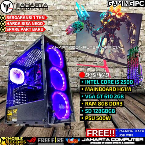 Jual PC GAMING DESAIN EDITING CORE I5 RAM 8GB VGA 2GB SSD 128GB CPU PC