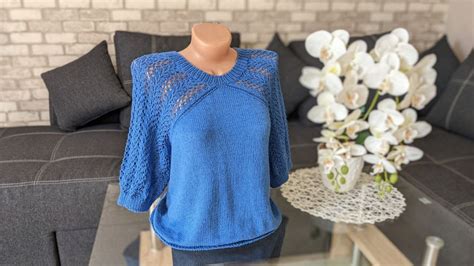 Синя футболка спицями. Частина 3. Фотоальбом. - YouTube