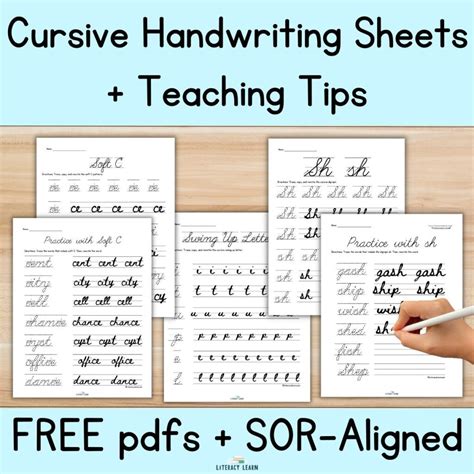 Cursive Handwriting Practice Sheets: Free pdfs (SOR-Aligned ...