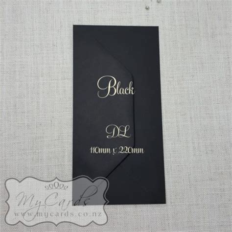 DL Black Diamond Flap Envelopes MyCards Wedding Invitations