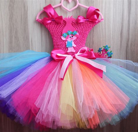 Rainbow Trolls Poppy Birthday tutu dress trolls princess | Etsy