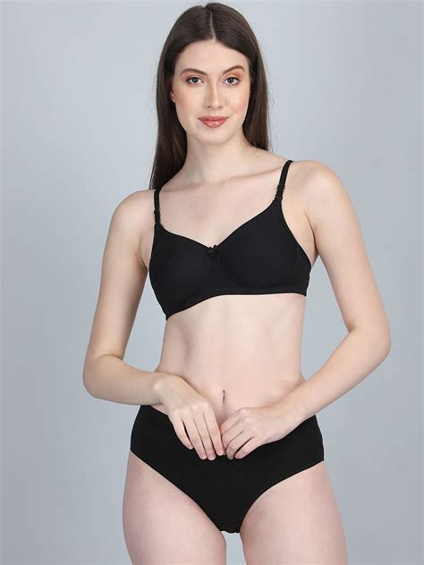 Buy Flamezia Lightly Padded Non Wired Low Rise Lingerie Set Lingerie Set For Women