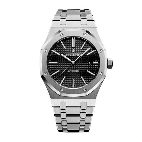 AP Royal Oak Jumbo Black 15400ST OO 1220ST 01 Replica JF Factory