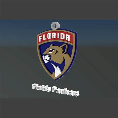 Florida Panthers Logo Shield Printable and Renderable Keycha - 3D Print ...