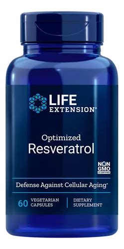 Optimized Resveratrol 250mg 60 Capsulas Life Extension Frete Grátis