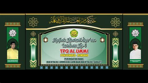 LIVE HAFLAH KHOTMIL QUR AN IMTIHAN KE 1 TPQ AL UMMI PUNJULHARJO