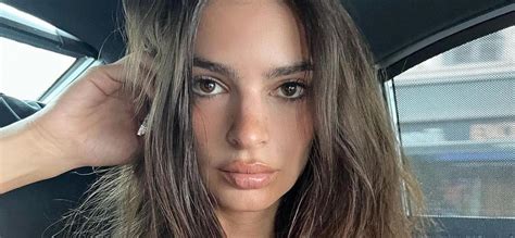 Emily Ratajkowski Wears Nothing Beneath Her Open Shirt