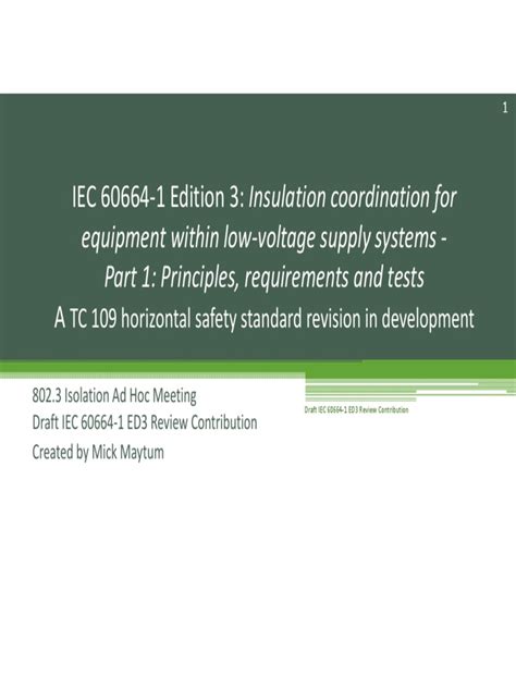 Insulation Coordination Requirements For Functional Basic