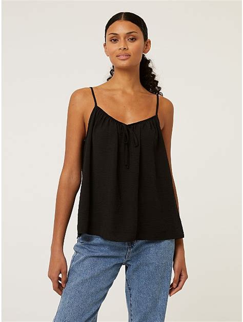 Black Strappy Cami Top Women George At Asda