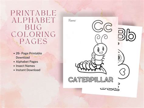 Printable Toddler Coloring Pages Kids Coloring Pages Bug - Etsy