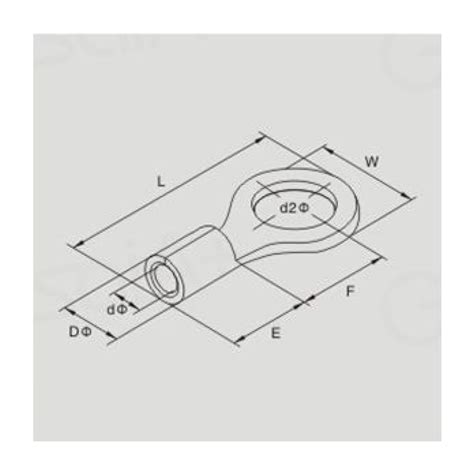 Custom Tin Plated Copper Connector Cold Pressed Circular Naked Terminal Non Insulated Ring