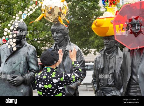 The Beatles Statue By Andy Edwards Is Redressed By Artist Stephen Jones