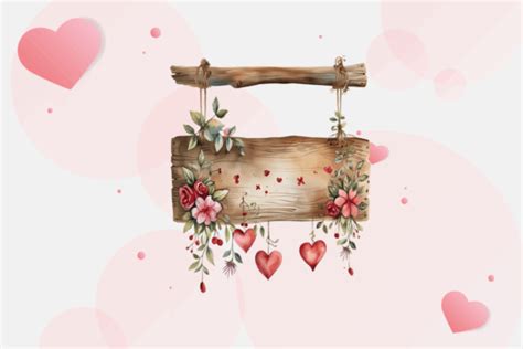 Valentine Wooden Signs Clipart Bundle Graphic By Nutty Creations