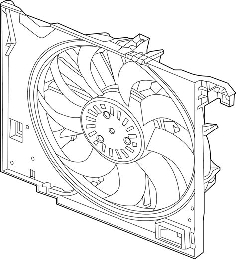 Jaguar XJ Engine Cooling Fan Assembly. Radiator, SUPERCHARGER, LITER ...