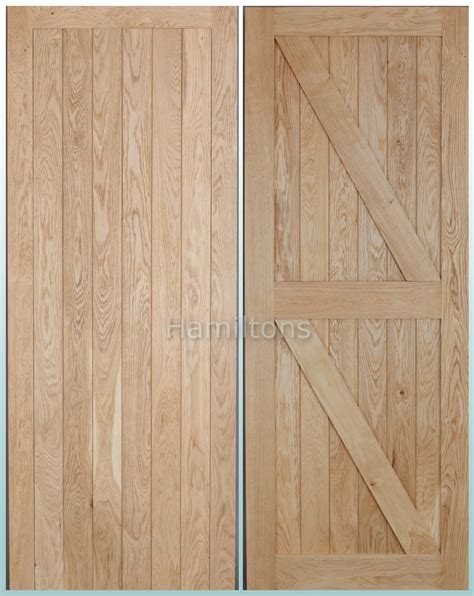 Solid Oak Framed V Groove Ledge And Ledge And Brace Doors Hamiltons