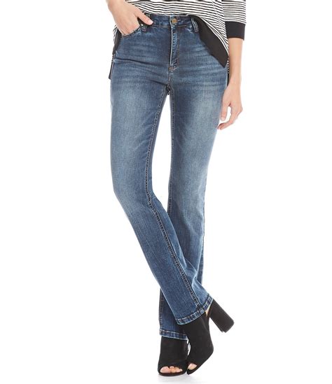 Jones New York Lexington Stretch Denim Mid Rise Madison Wash Straight