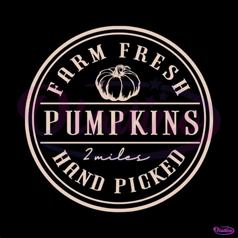 Farm Fresh Pumpkins Hand Picked Svg Graphic Design File