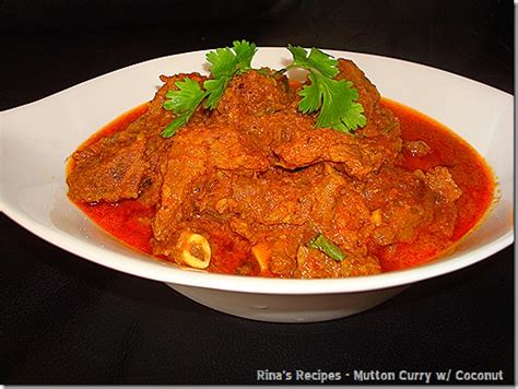 Rina's Recipes: Mutton Curry with Coconut Gravy