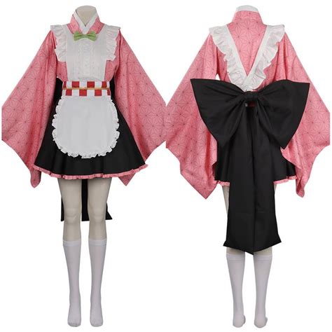 Demon Slayer Kimetsu No Yaiba Kamado Nezuko Maids Cosplay Costume