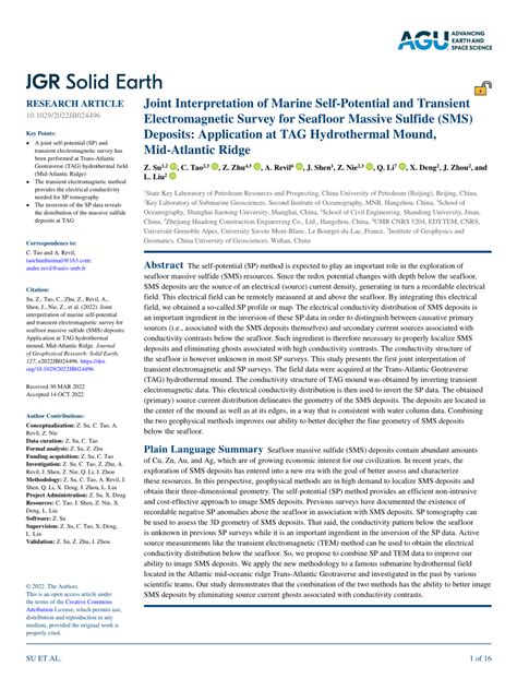 PDF Joint Interpretation Of Marine SelfPotential And Transient