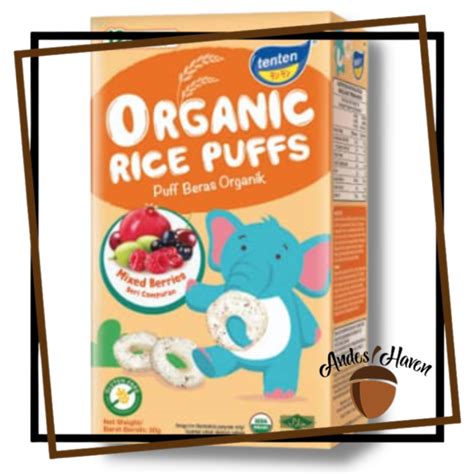 【tenten】organic Rice Puffs Mixed Berries 30g Lazada