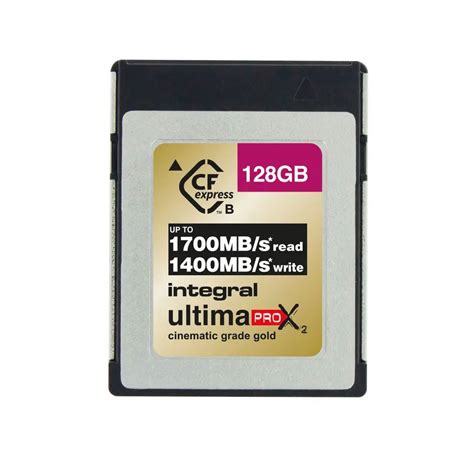 Carte CFexpress Intégral Ultimapro X2 Cinematic Gold Type B 2 0