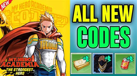 All New Mha The Strongest Hero Codes My Hero Academia Strongest