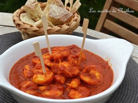 Recette de Crevettes à la sauce tomate épicée au curcuma et aux piments