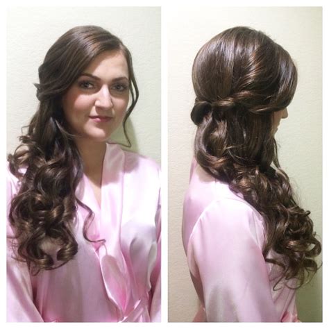 Side Swept Bridal Hair Great For Bridesmaids Long Hair For Weddings