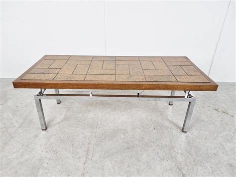 Mid Century Ceramic Tile Coffee Table 595 Whoppah