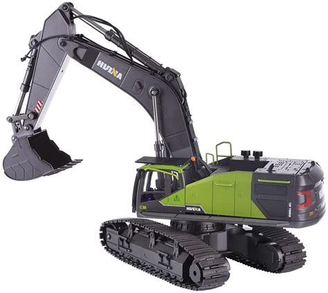 Huina Toys Excavadora Rc Ch Con Pala Met Lica Verde