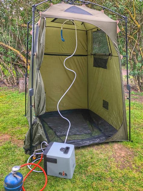 Portable Shower Cubicle With Gas Geyser Campeasy