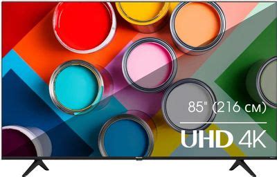85" Телевизор Hisense 85A6BG, 4K Ultra HD, черный, СМАРТ ТВ, Vidaa ...