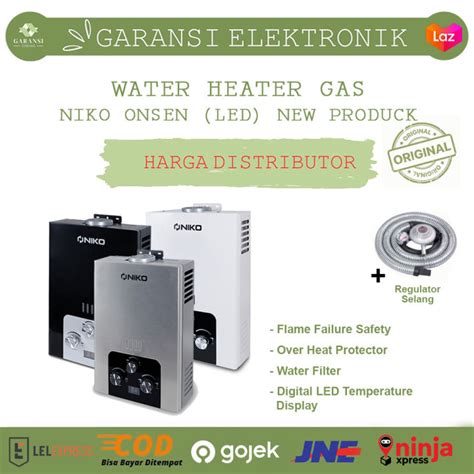 GAS WATER HEATER NIKO ONSEN LED PEMANAS AIR KAMAR MANDI GAS MURAH